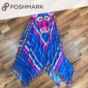 Flying Tomato Handkerchief Hem Floral Maxi Dress